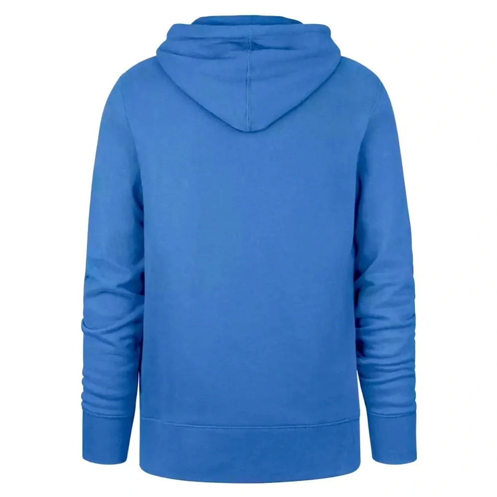 NWT [47] Brand Detroit Lions NFL Blue Script Pullover Hoodie Men's Size M or L - Picture 3 of 10